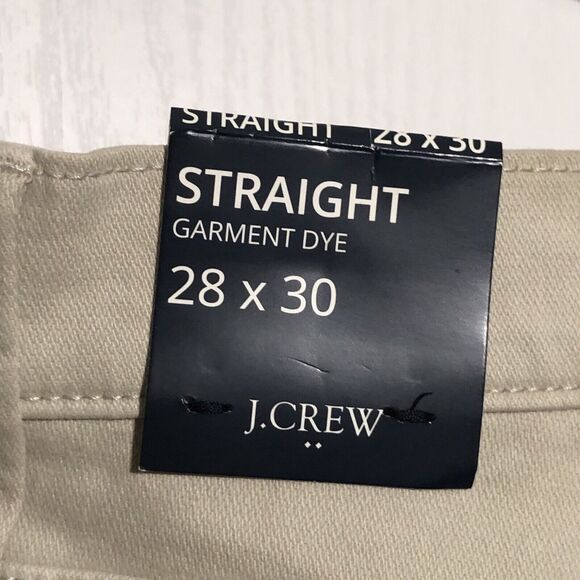 J Crew Pants Mens 28 x 30 Tan Stone Straight Garment Dyed Five Pocket New - Picture 12 of 14